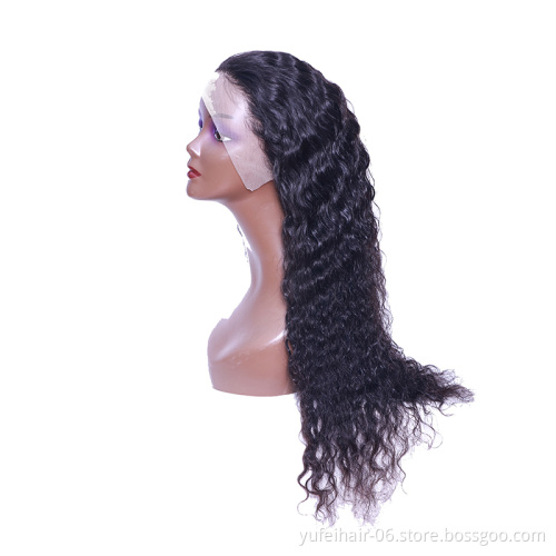 Unprocessed Raw Virgin 100% Human Hair 13X6 Hd Transparent Lace Front Wigs Water Wave Lace Frontal Wig for Women